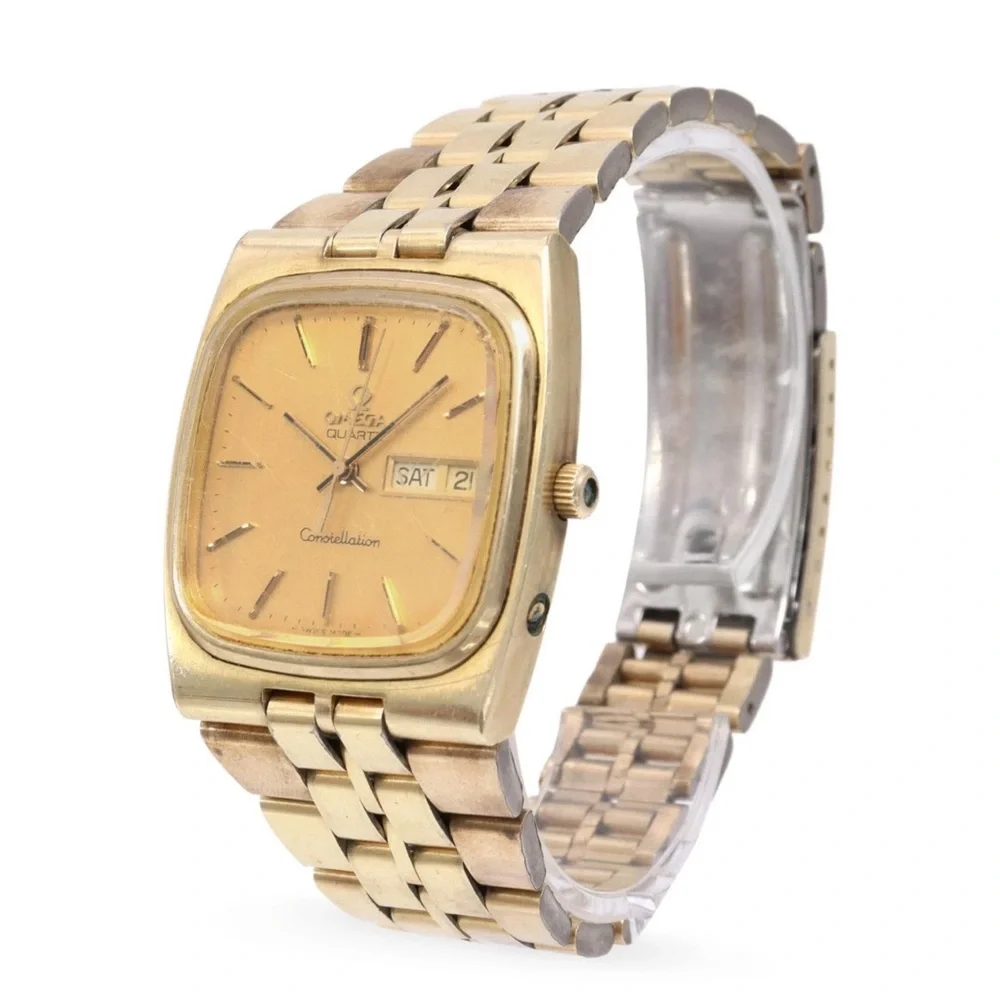 Omega Constellation 10k & 14k Gold F Day-Date Box and Papers Rare Men’s Watch
